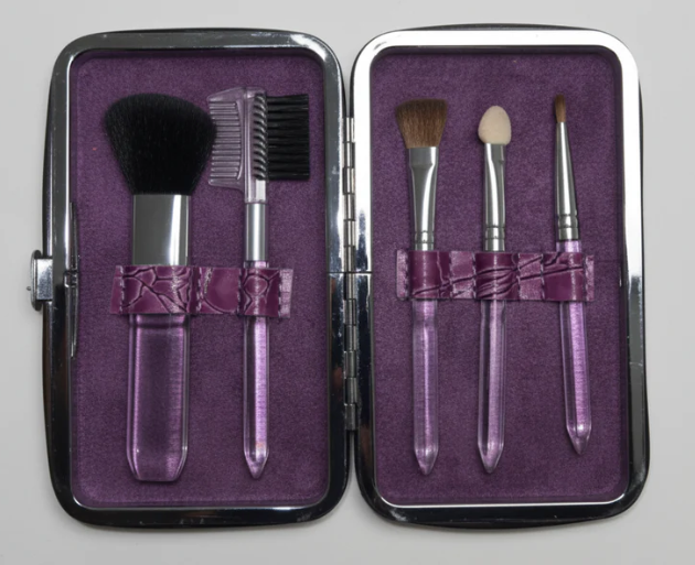 Piece Professional Makeup Brush Set with Portable Purple Travel Case