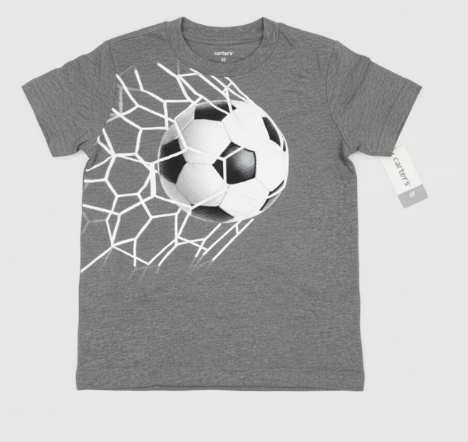 Carter's Toddler Boy Soccer Goal Graphic T-Shirt - Gray