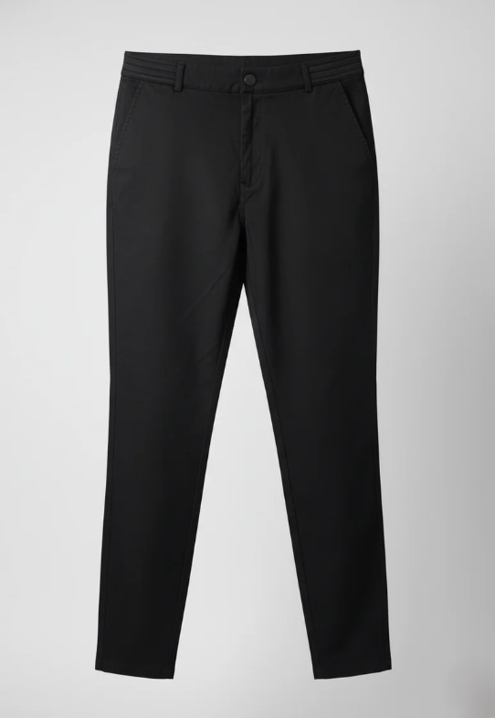 Classic Black Fabric Trousers for Women