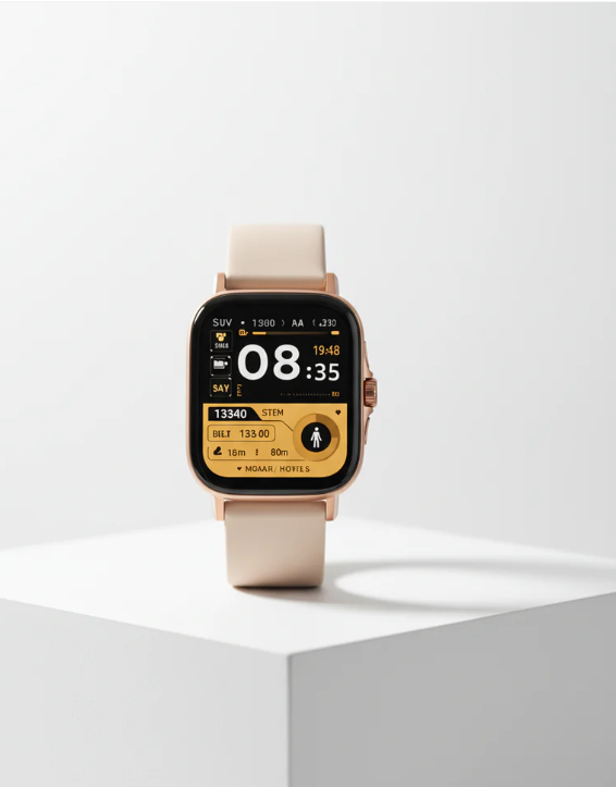 Elite Square Smart Watch - HD Touchscreen, Fitness Tracker & Bluetooth Call Function