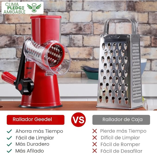 Rallador de queso rotatorio Geedel.
