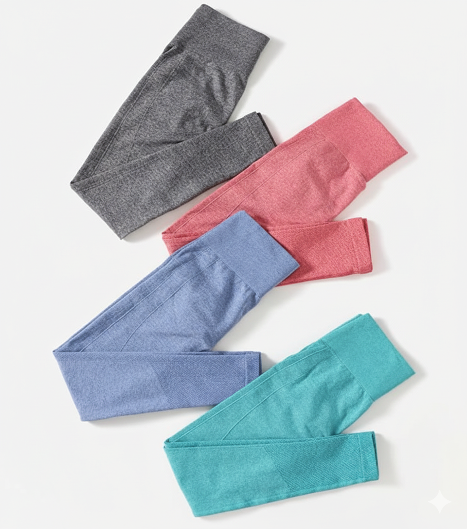 PACKS of high-waisted seamless gym leggings for women