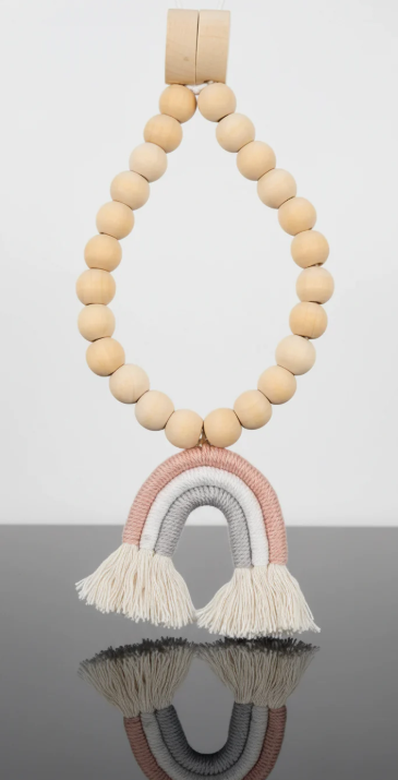 Boho Wooden Rainbow Curtain Tiebacks