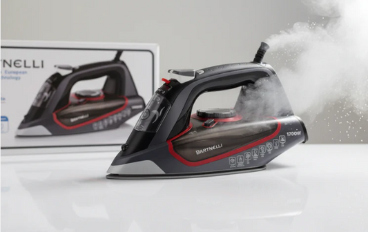 Bartnelli Pro Luxury 1700W Steam Iron with Non-Stick Ceramic Soleplate & Auto Shut-Off