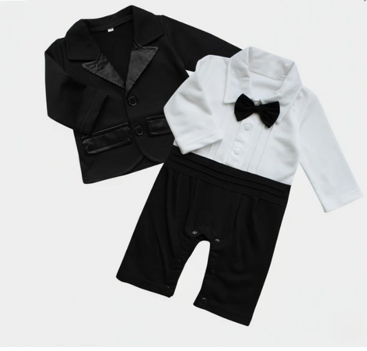 Rorychen Baby Boy 2-Piece Formal Tuxedo Suit Set