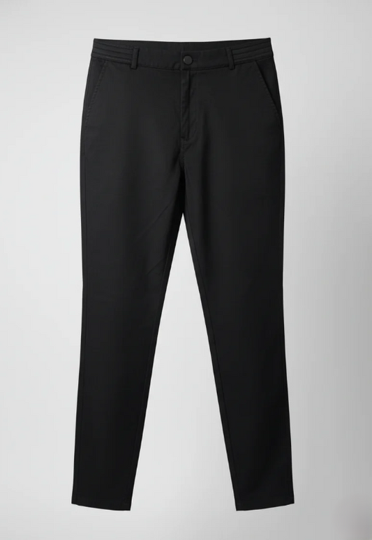 Classic Black Fabric Trousers for Women