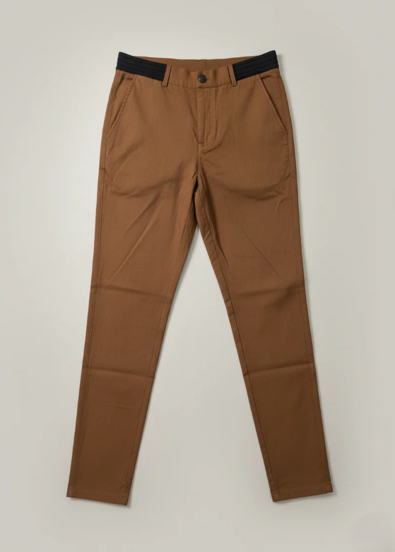 Stylish Brown Fabric Trousers for Women