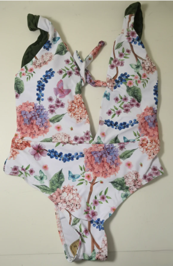 Elegant Floral One-Piece Swimsuit for Women