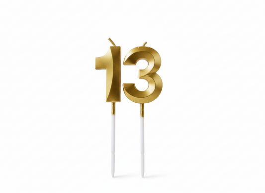 ,Gold Number 13 Cake Topper for Birthday Decorations Party Decoration