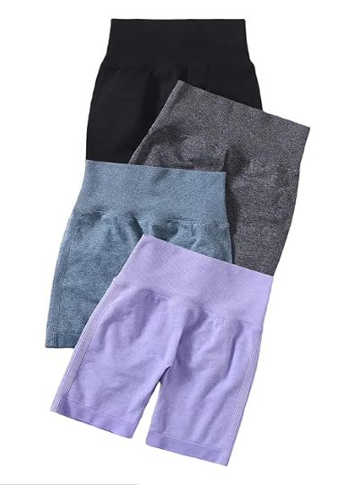 High-Waisted Seamless Biker Shorts for Women