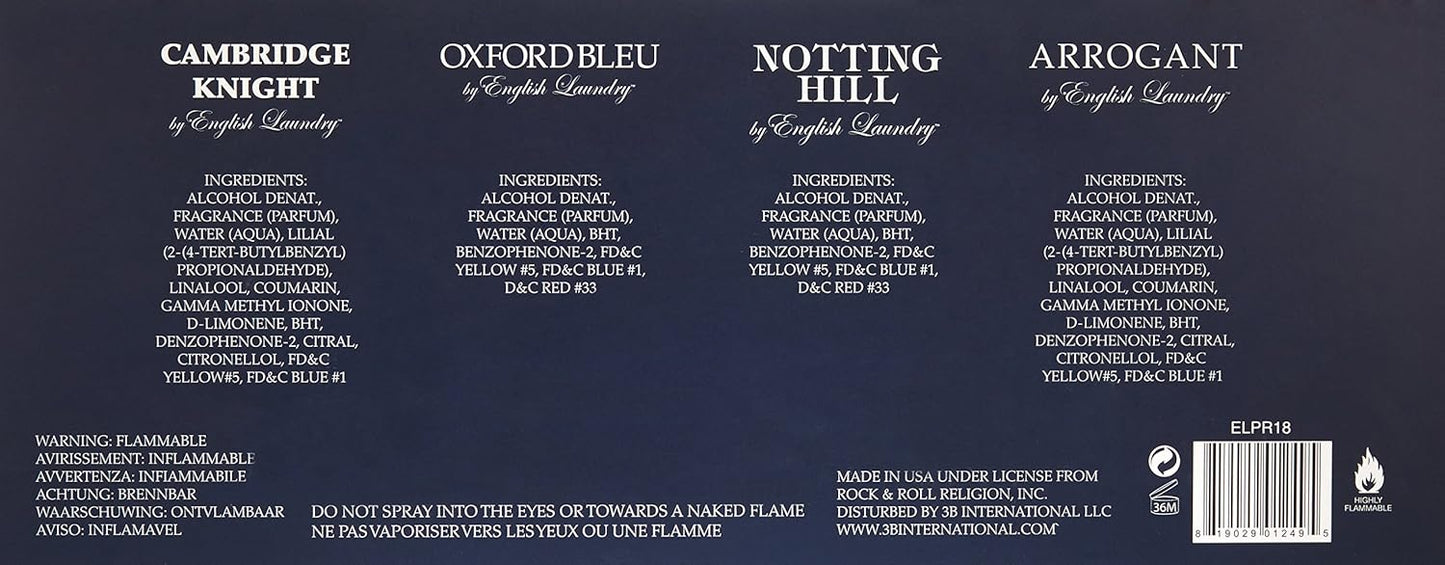 ENGLISH LAUNDRY - CHRISTOPHER WICKS - COFFRET COLLECTION 4 PIECE - GIFT SET MEN