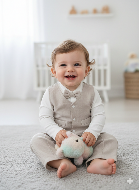 3 Piece Baby Formal or Gentleman-Style Outfit.