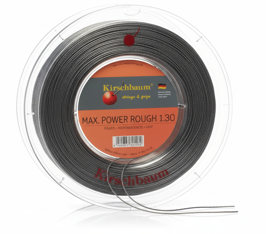 Kirschbaum Max Power Rough 16/1.30mm Tennis String Reel (660ft/200m) - Max Spin & Control
