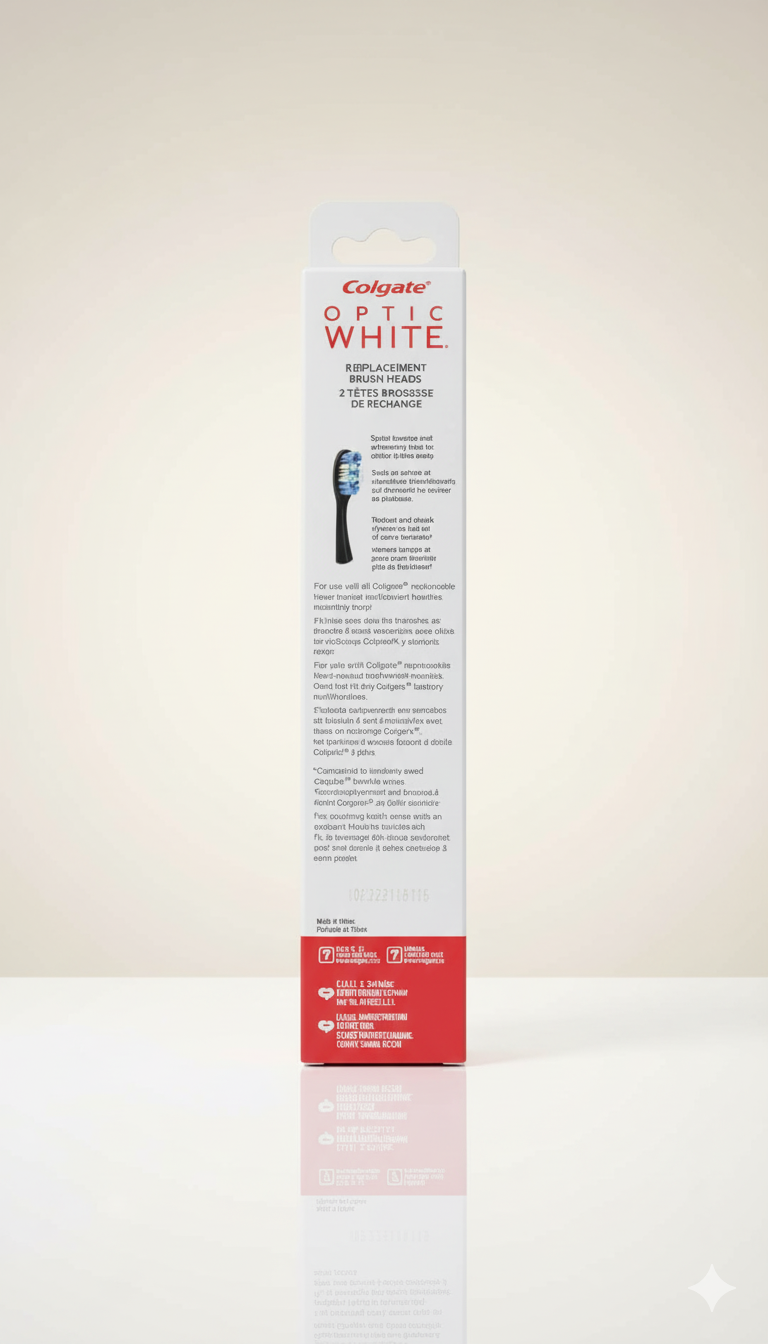 Colgate Optic White Toothbrush Replacement Brush Heads (2-Pack)