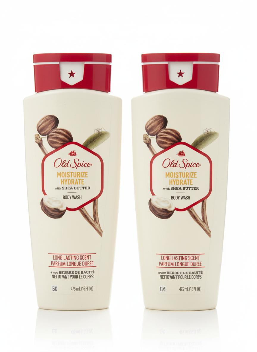Old Spice Moisturize Hydrate Body Wash with Shea Butter - Long Lasting Scent (16 fl oz)