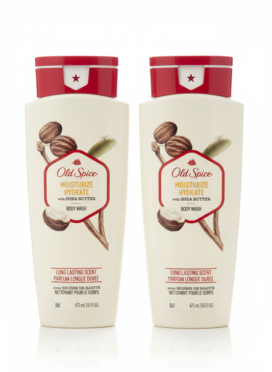 Old Spice Moisturize Hydrate Body Wash with Shea Butter - Long Lasting Scent (16 fl oz)