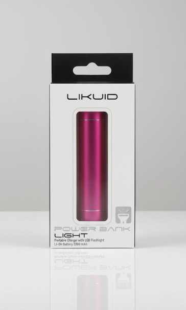 Likuid Portable Power Bank 2200 mAh with LED Flashlight