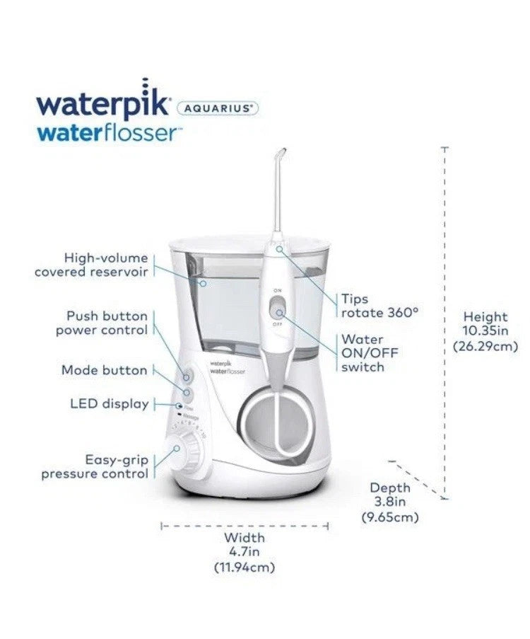 WATERPIK WP-660 AQUARIUS WATER FLOSSER FOR TEETH CLEANING